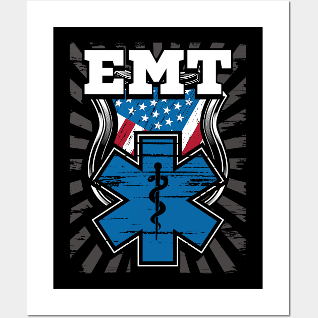 EMT Emergency medical technician Wall Art by Caskara